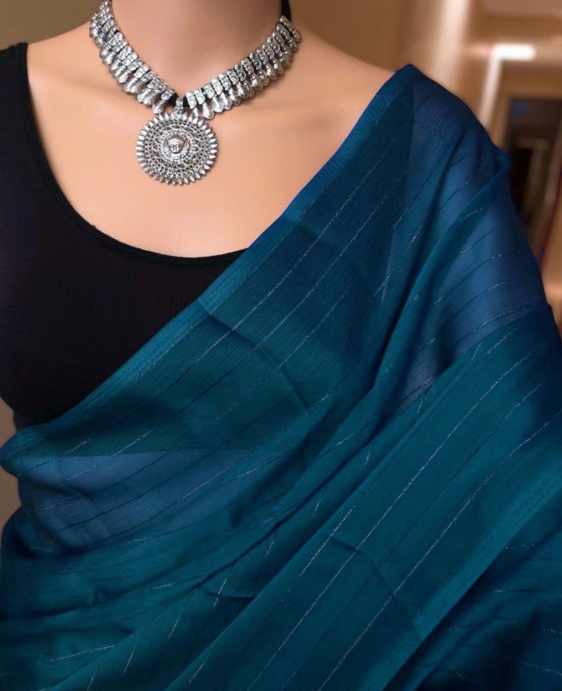 Navy blue saree clearance flipkart