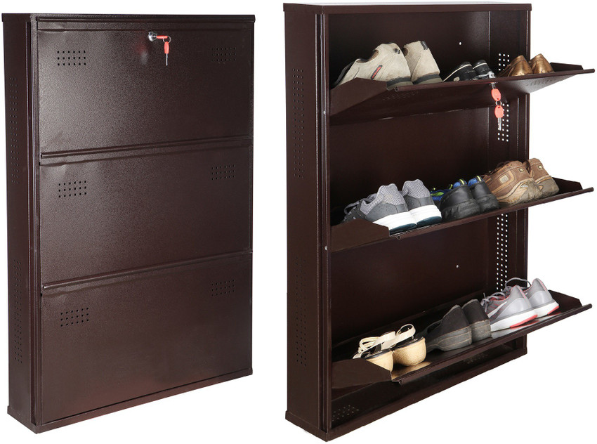 Metal shoe rack wall mounted store