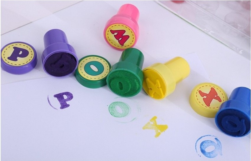 KRAFTMASTERS 26 Alphabet Self Ink Stamps Seals ABCD