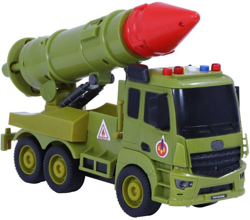 Akvanar Agni Missile Launcher Jumbo Size Army Truck For Kids With Light &  Sound - Agni Missile Launcher Jumbo Size Army Truck For Kids With Light &  Sound . shop for Akvanar