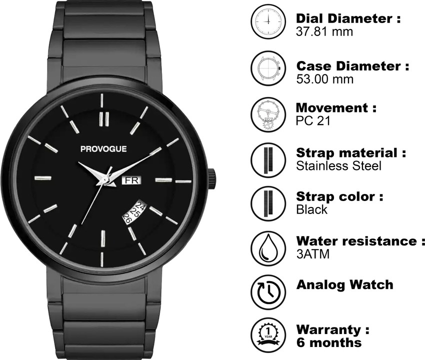 Provogue watches roman sales eur fob black stitch