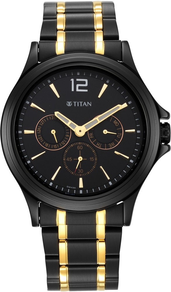 Titan 1698KM02 Neo Black Gold Analog Watch For Men Buy Titan