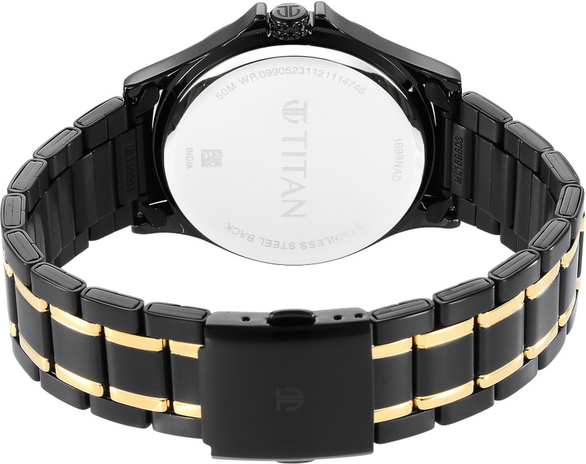 Titan 1698KM02 Neo Black Gold Analog Watch For Men Buy Titan