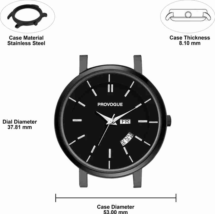 Provogue watches roman top eur fob black stitch