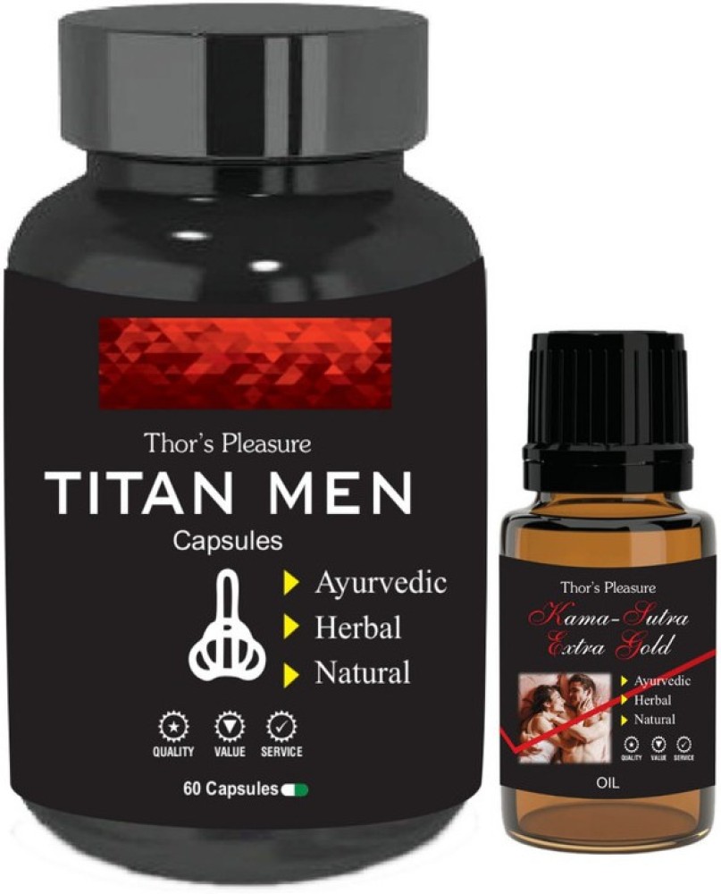 Thor s Pleasure Titan Men Black 30 Capsule Male Extra Oil 15ML