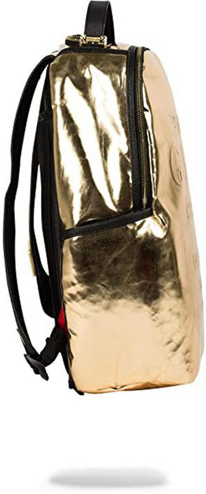 Sprayground gold backpack sales