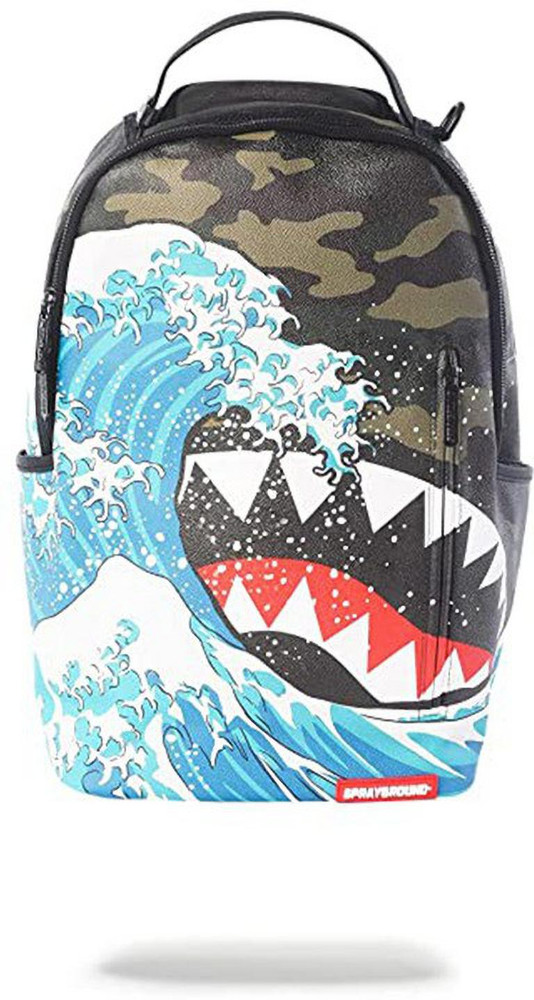 Sprayground Camokawa Shark Backpacks Laptop Bag Backpack For Men Women 2 L Backpack Green Blue Price in India Flipkart