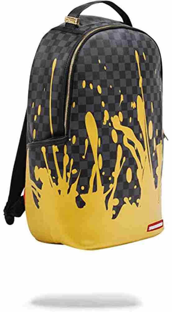 Sprayground Liquid Gold Backpack Laptop Bag Backpack For Men Women