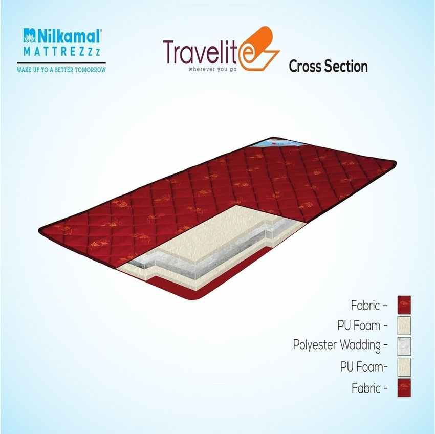 Nilkamal Travelite 1 inch Single Cotton Mattress Price in India