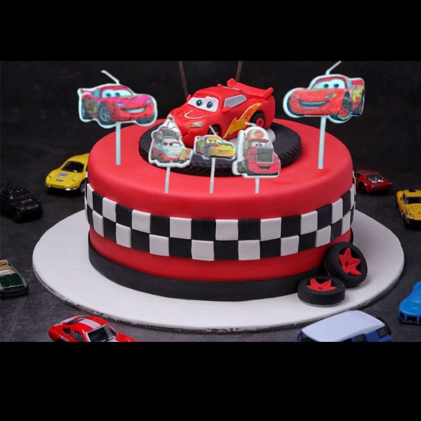 Car Theme Cream Cake | bakehoney.com