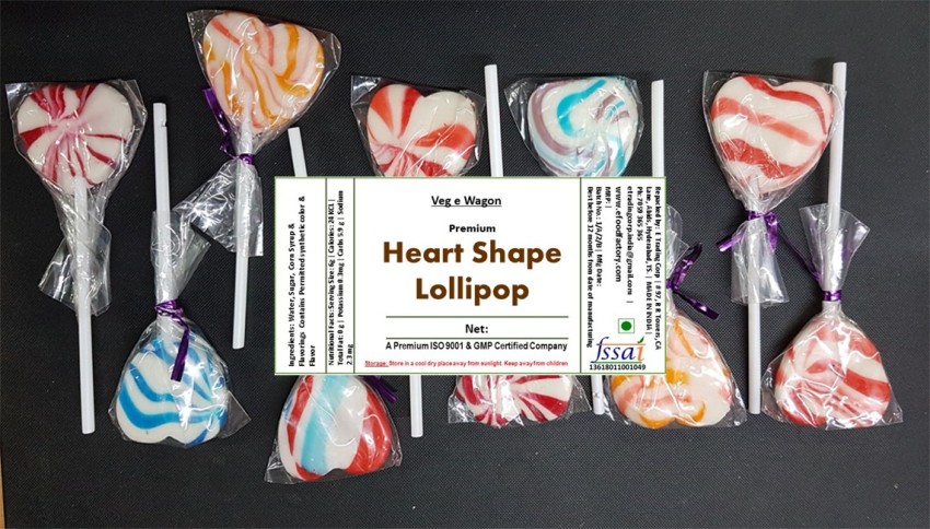 Watermelon Heart Lollipop Candy