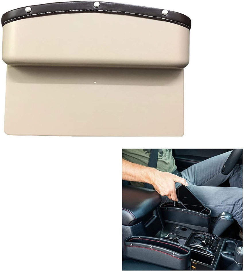 lukzer 2PC Car Side Organizer Seat Gap Filler Catch Caddy Mobile Phone Storage Beige Car Bottle Holder Price in India Buy lukzer 2PC Car Side Organizer Seat Gap Filler Catch Caddy
