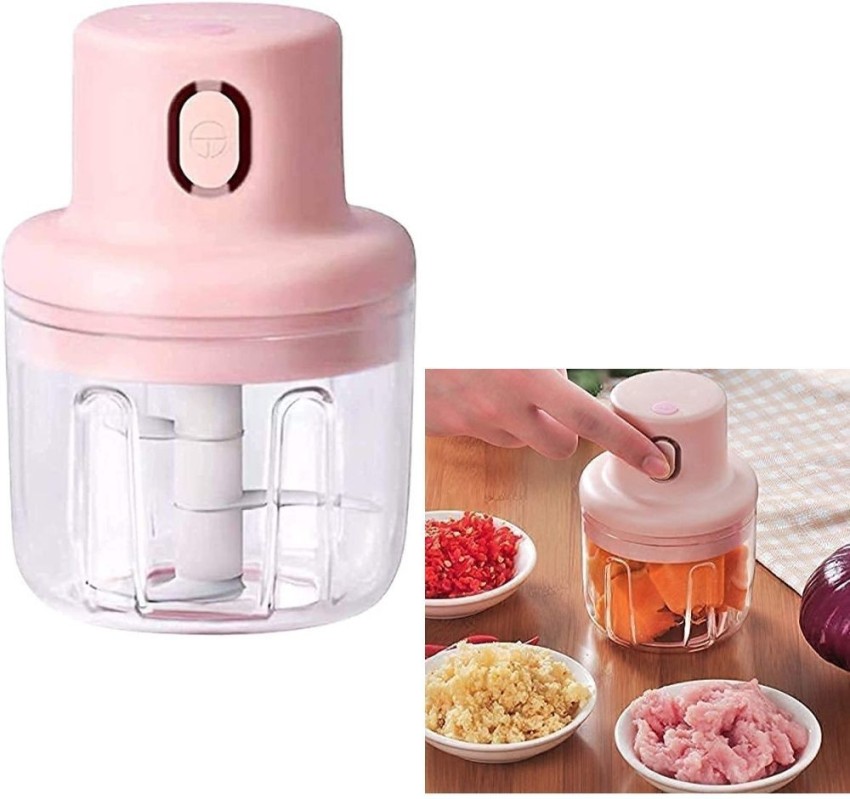 Quick Chop Powered Herbs,Veggie Chopper and Salsa Maker - Pink