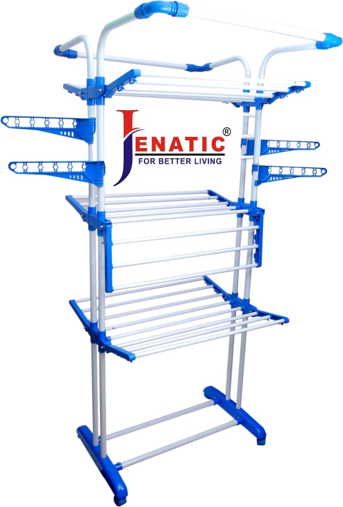 JENATIC Plastic Steel Floor Cloth Dryer Stand SUPER SONET WITH