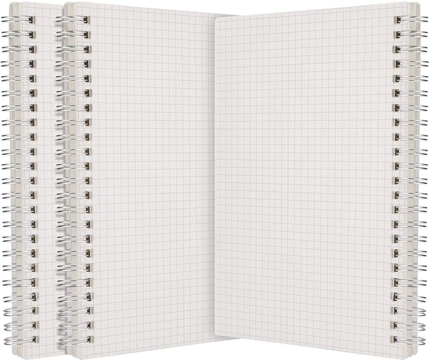 INNAXA A5 Graph Paper Notebook Spiral (3-Pack), Thick 100gsm