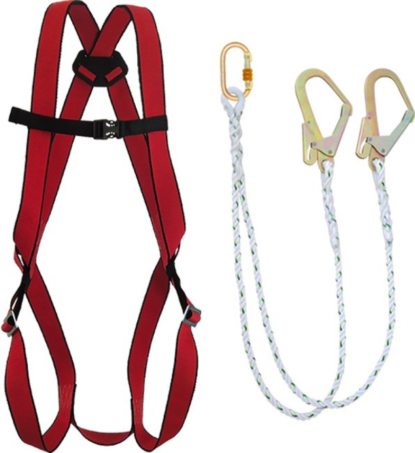 Fallguard Full Body Harness (EC-2) with Double Rope Lanyard Safety Harness  - Buy Fallguard Full Body Harness (EC-2) with Double Rope Lanyard Safety  Harness Online at Best Prices in India - Sports