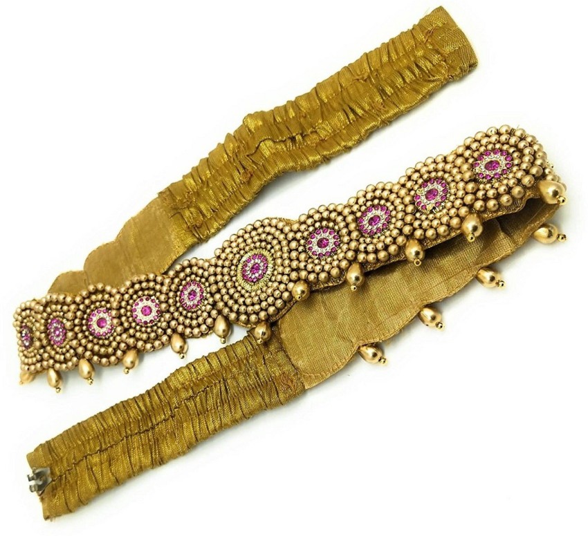 Buy THANU'S CRAFT Red Kamar Bandhani Chain Pato Pattee Patti Patha Patta  Pati Saree Cloth Waist Belt ootiyanam for women (Adjustable Size 30-40  inches only) at