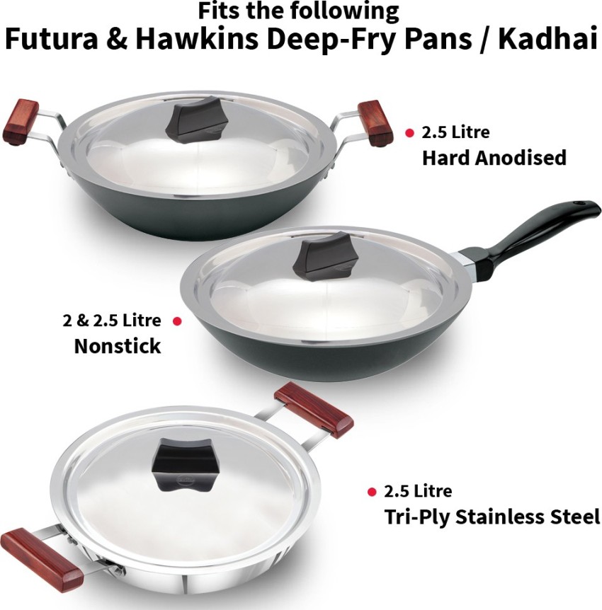 Futura Non Stick 9-Inch All Purpose Frying Pan with Stainless Steel Lid,  2.5-Liter