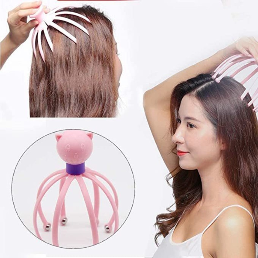 Head Scalp Massagers for Headache Relief,Scalp Stress Relax, 12 Roller Balls Prongs Head Massage Scratcher Deep Relaxation, Hair Stimulation Head