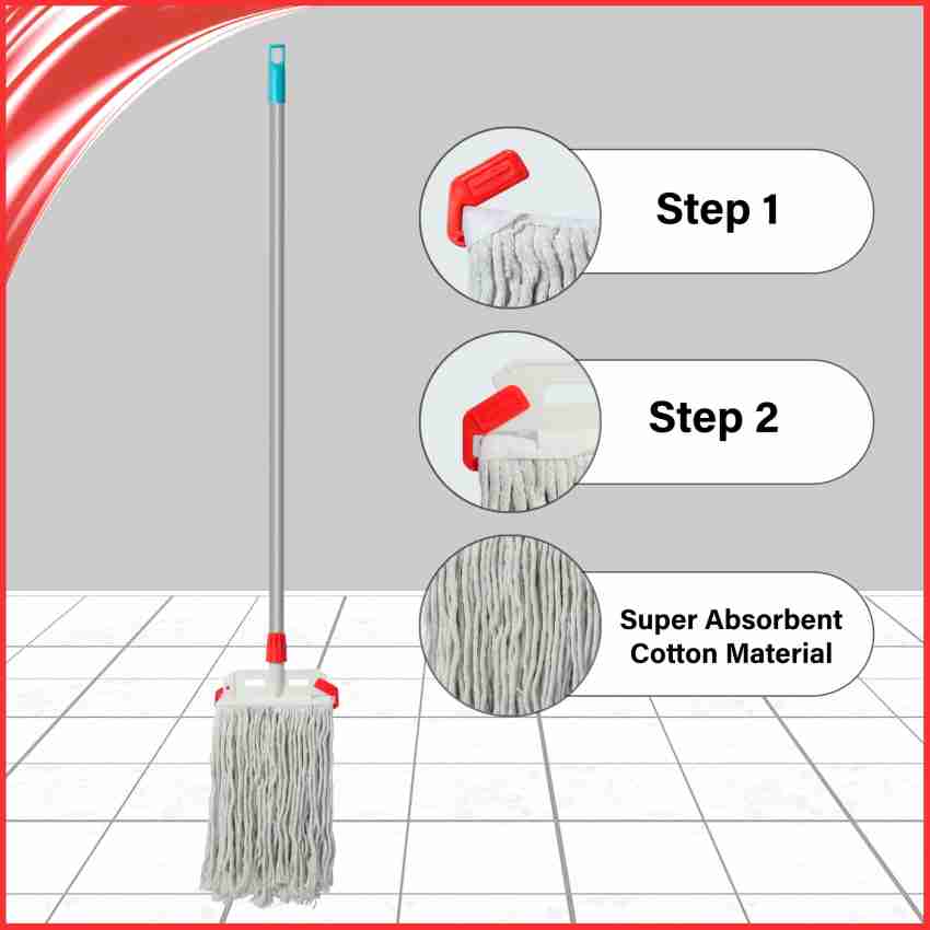 Buy CHOTALIYA Red Wet Mop Refill With Clip And Check Duster Cloth Online at  Best Prices in India - JioMart.