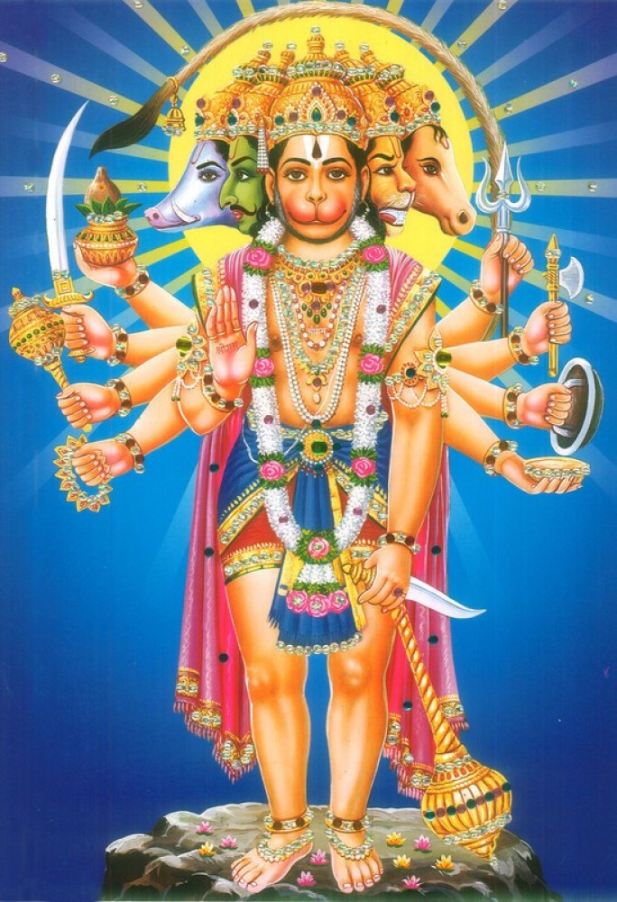 Download Lord Hanuman Standing In Royal Garments Hd Wallpaper | Wallpapers .com