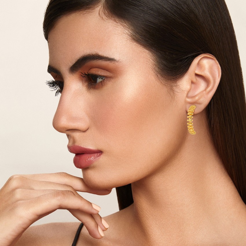Buy Gold Toned Earrings for Women by Melorra Online  Ajiocom