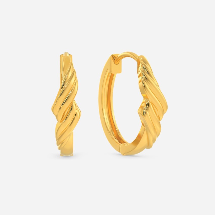 Gold Design Regular Earrings Collection Hoop Circle Ring Model Daily Wear  ER1491