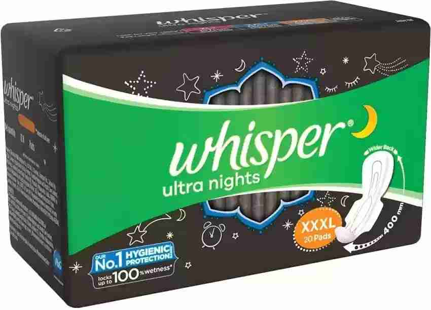 Whisper Ultra Clean (50s) and Bindazz Nights XXXL+ (10s) (Day and Night  Pack)