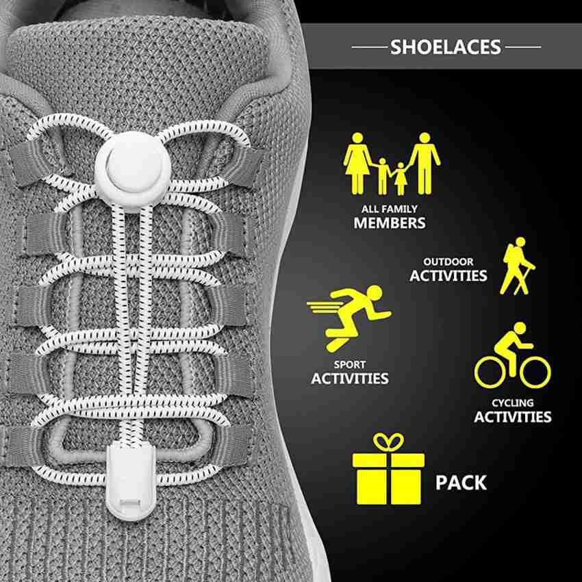 MOMISY No Tie Shoelaces, Semicircle Shoe Laces For Kids and Adult, Sneakers Shoelace  Locks Laces Shoe