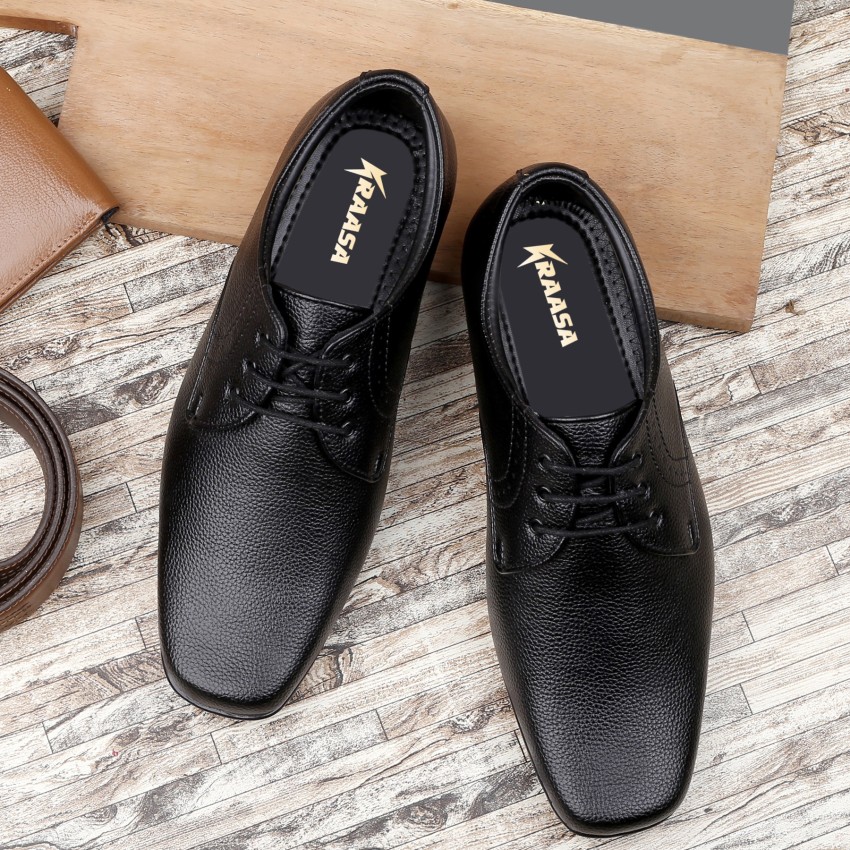 Buy Kraasa Black Slip On Formal Shoes for Men Online at Best