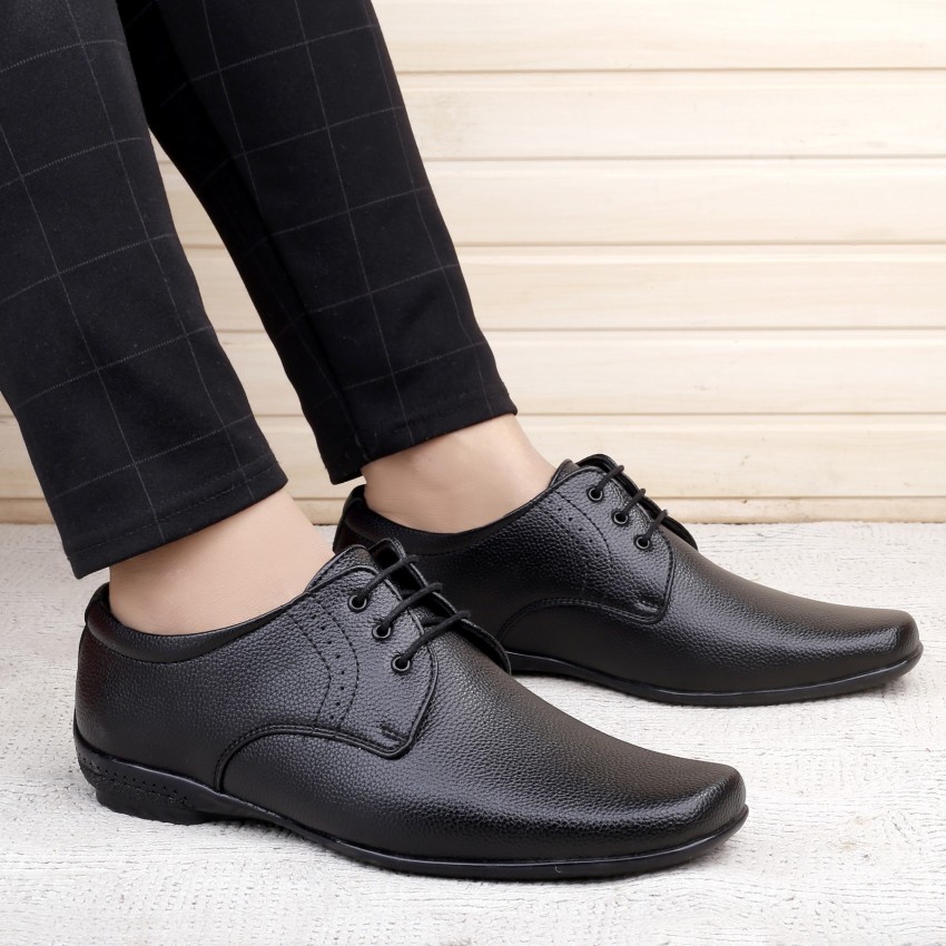 Buy Kraasa Black Slip On Formal Shoes for Men Online at Best