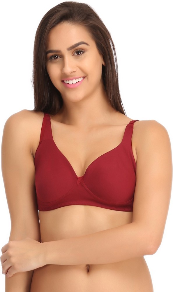 Buy Clovia Women's Cotton Rich Non-Padded Non-Wired Bra with Double Layered  Cups (BR0636P22_Pink_32B) at