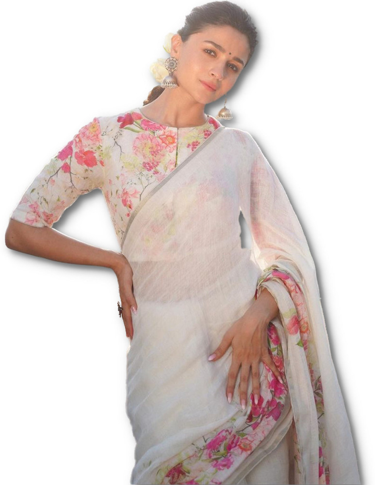 Linen saree flipkart hot sale