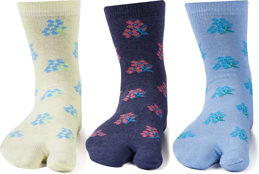 ANCHOR Cotton Multicoloured Thumbs/ Toe Split Socks For Women Floral Print  Ankle Length - Buy ANCHOR Cotton Multicoloured Thumbs/ Toe Split Socks For  Women Floral Print Ankle Length Online at Best Prices