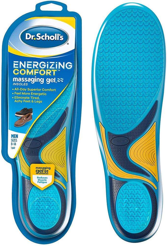 Dr. Scholl s Energizing Comfort Massaging Gel Insoles For Men 1 Pair 8 14 Heel Support Buy Dr. Scholl s Energizing Comfort Massaging Gel Insoles For Men 1 Pair 8 14 Heel Support