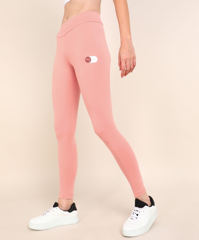 PUMA Solid Women Pink Tights - Buy PUMA Solid Women Pink Tights Online at  Best Prices in India