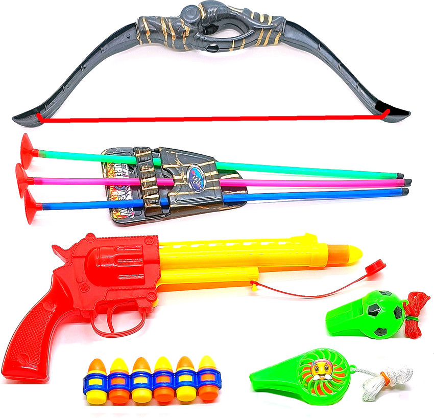 Dynamic Retail Global Gun Toys for Boys With Bullets Archery Bow Arrows Blaster Guns Darts O161 Guns Darts Gun Toys for Boys With Bullets Archery Bow Arrows