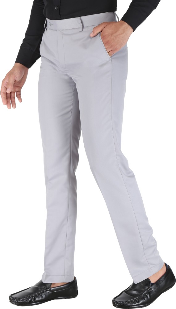 Buy Men Blue Slim Fit Stripe Casual Trousers Online  760839  Allen Solly