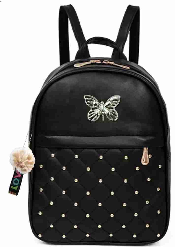 TOGROW BUTTERFLY BACKPACK FOR GIRLS 15 L Backpack BLACK Price in