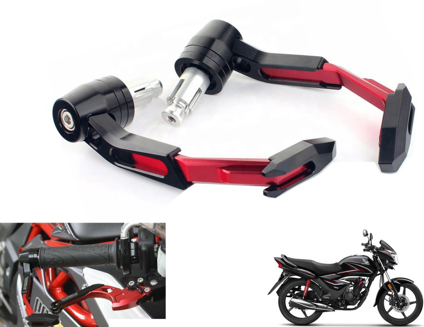 Generox CNC Aluminium Lever Guard Red For Shine Bike Crash Guard