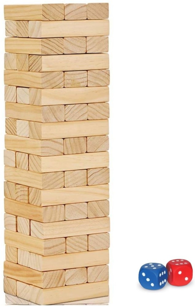 Kids Mandi Wooden Blocks Plain 54 Pieces Stacking Game and Tumbling Building Block Wooden Blocks Plain 54 Pieces Stacking Game and Tumbling Building Block Buy Wooden Blocks toys in India