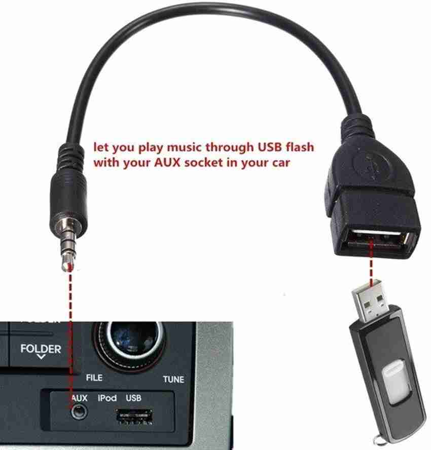 Wifton AUX Cable 1 m 3.5mm Male AUX Audio Plug Jack to USB 2.0