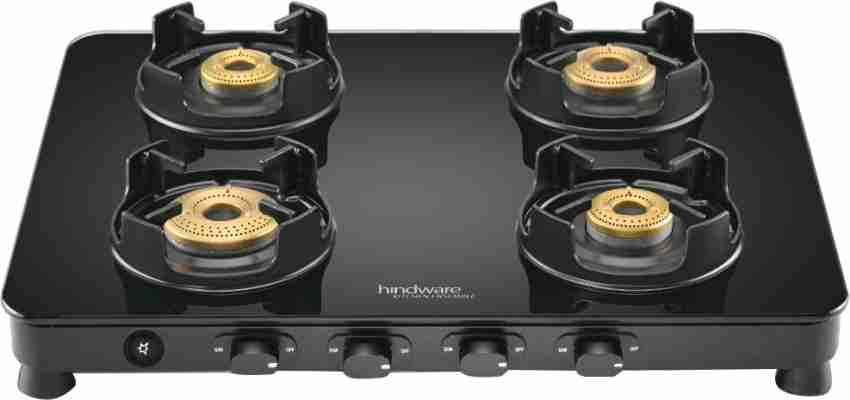 Hindware gas stove store 4 burner automatic