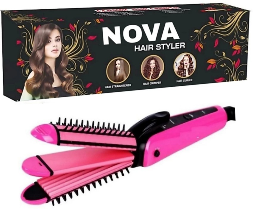 TOLERANCE 8006 NOVA AT 8890D 3 In 1 Electric Hair Curler Hair Straightener Crimper Hair Styler TOLERANCE Flipkart