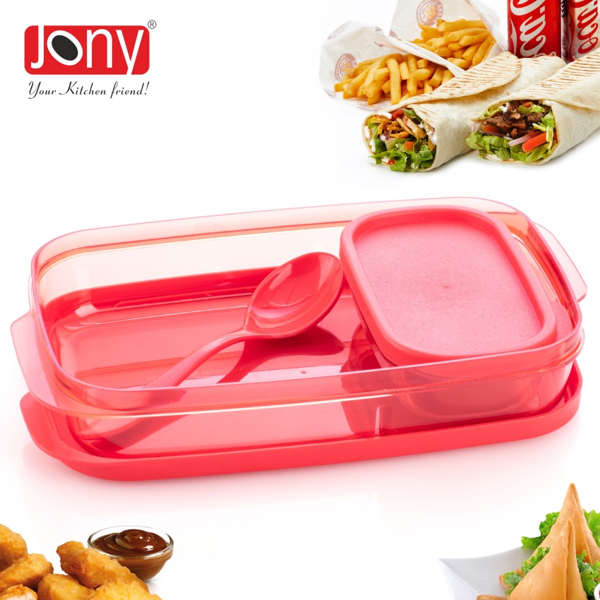 Hardin Snack Box for Kids School Customized Plastic Lunch Box  for Girls & Boy 2 Containers Lunch Box 