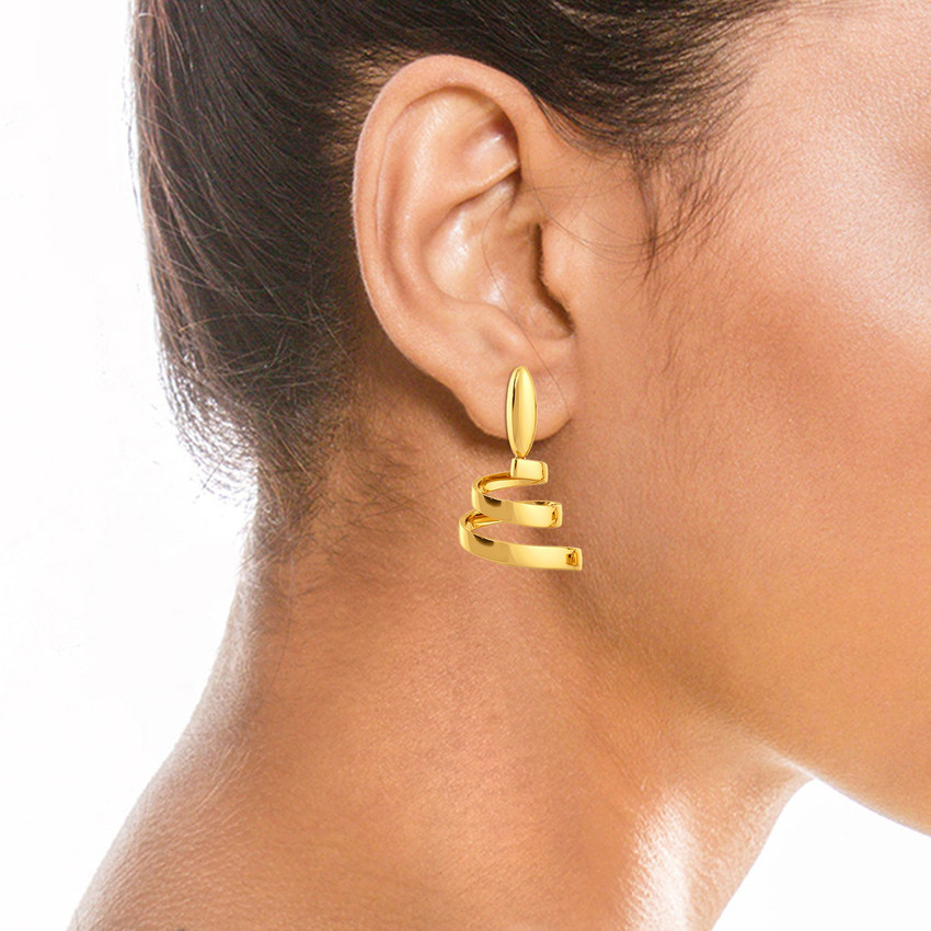 Melorra Cinch Tight Gold Earrings Yellow Gold 18kt Drop Earring Price in India Buy Melorra Cinch Tight Gold Earrings Yellow Gold 18kt Drop Earring online at Flipkart