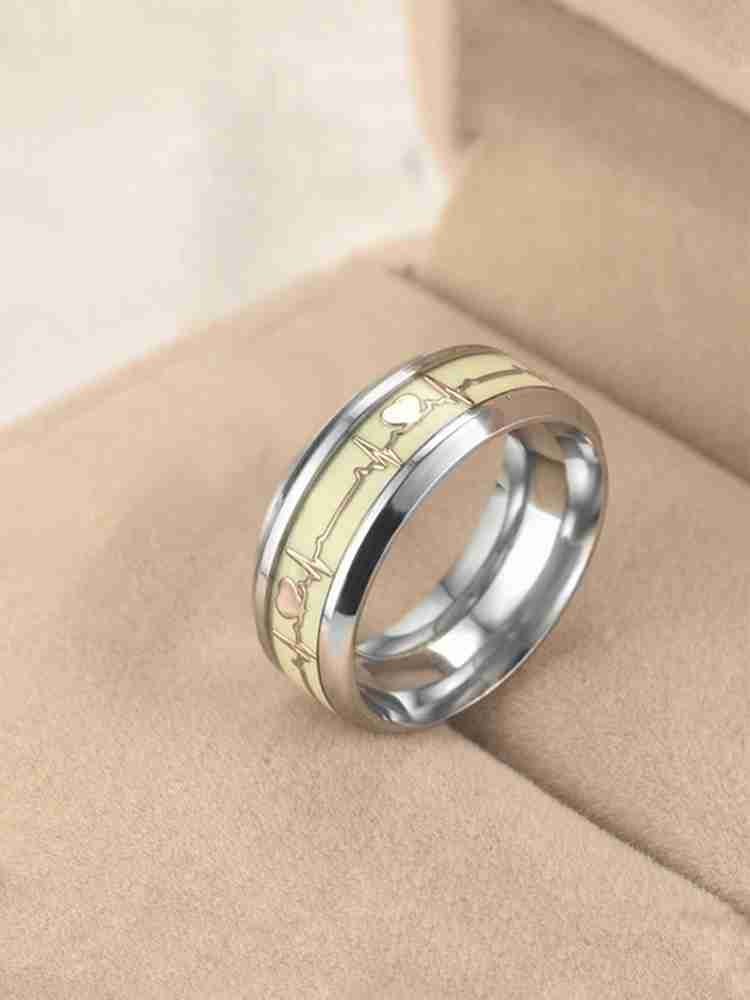 YELLOW CHIMES Luminous ECG Heartbeat Titanium Glow in The Dark