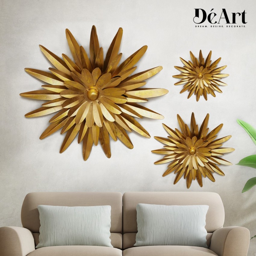 DeArt Metal Wall Art For Home, Office Space Decoration (Set Of 3) Price in  India - Buy DeArt Metal Wall Art For Home