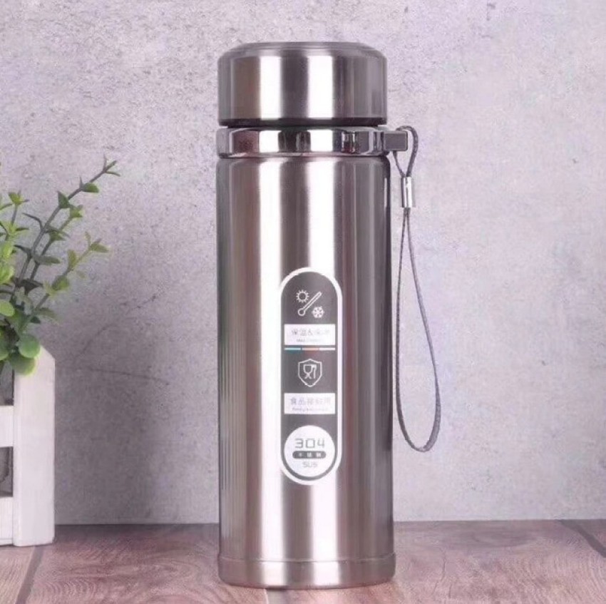 SILVER Stainless Steel Water Bottle for Men Women Kids