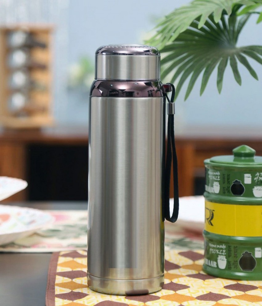 SILVER Stainless Steel Water Bottle for Men Women Kids